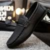 Мужская повседневная обувь весна-лето новые мягкие мокасины без застежек Zapatos De Hombre удобные туфли на плоской подошве мужские туфли из микрофибры из кожи