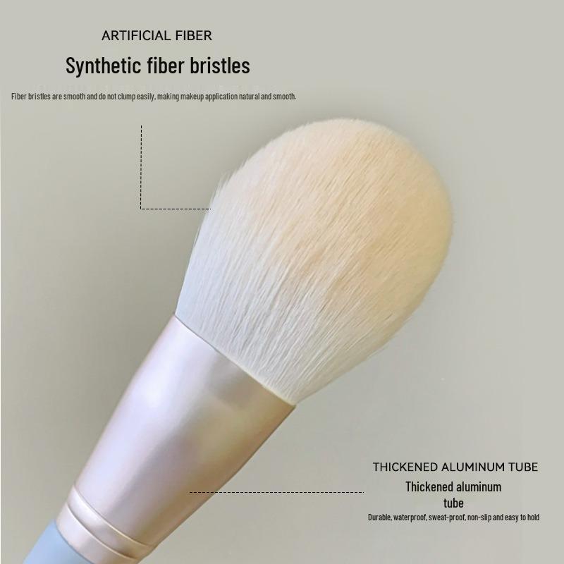 Набор из 10 синих кистей для макияжа: Тени для век, Контур, Рассыпчатая пудра, Основа - Мягкая щетина, Портативный