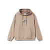 Li Ning Sports Trend Series Logo Embroidered Group Print Loose Hoodie Long Sleeve Hoody Unisex Hoodies Silver-Mongoose-Brown AWDR471-4