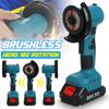 88VF Brushless Angle Grinder Cutting Electric Power Tools Mini Cordless Polishing Grinding Machine For 18V Battery