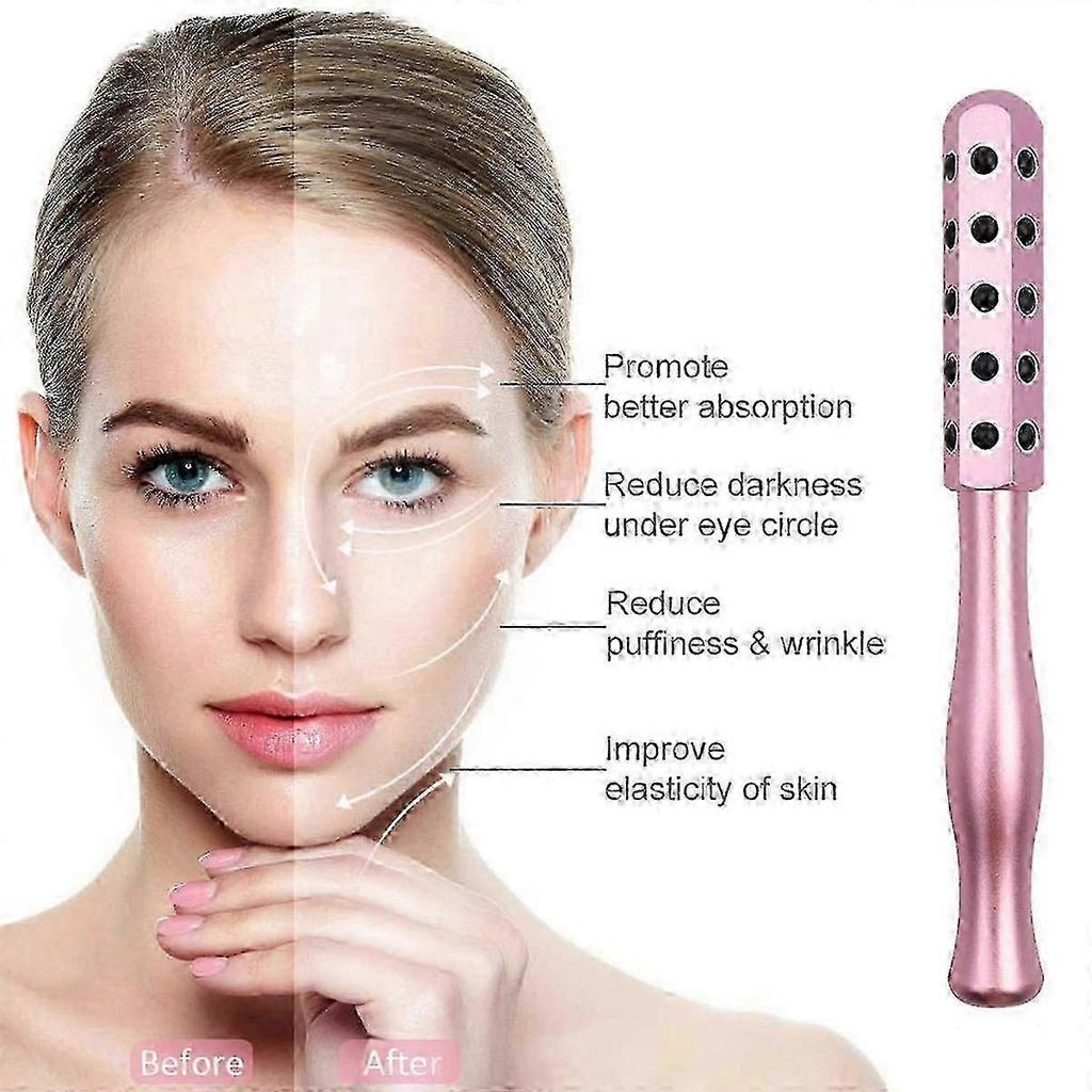 Facial Roller Massager, Germanium Stone Uplifting Face Massager Roller, Beauty Roller for Face, Eye, Chin, Neck Skin Care Anti Aging Wrinkles Reduces
