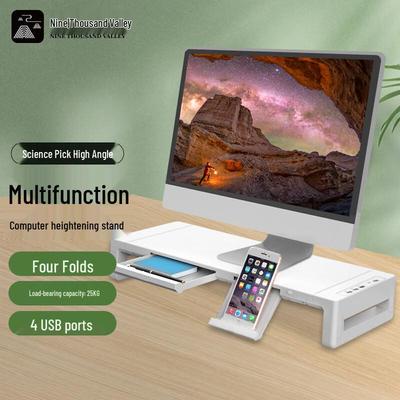 Подставка-подъемник для монитора с USB 3.0 концентратором и местом для хранения