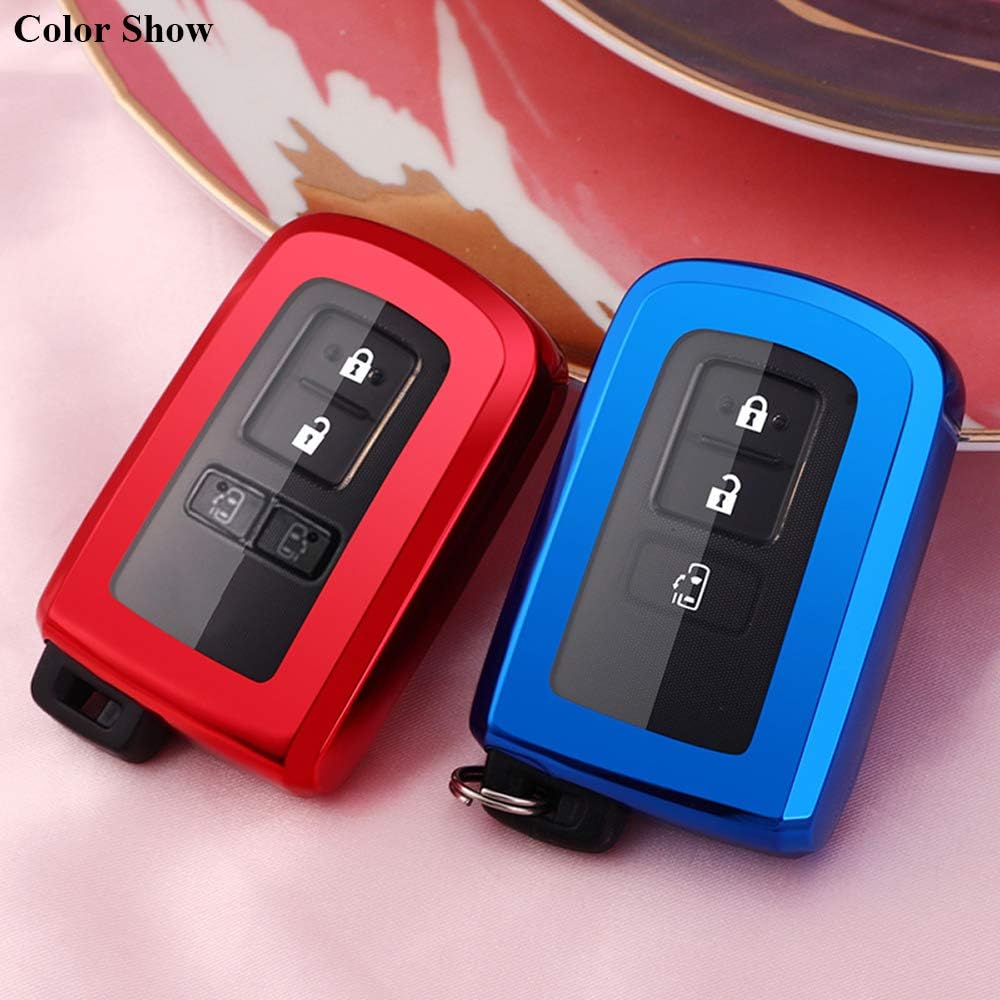SANRILY 1 шт. Чехол для брелока автомобиля для Toyota Camry RAV4 Corolla Tacoma Noah Esquire Sienta Бесключевой доступ Чехол-оболочка для дистанционного ключа с брелоком Серебристый