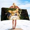 Corgi Series Seaside Vacation Beach Towel Swimming Bath Towel Microfiber Sports Towel