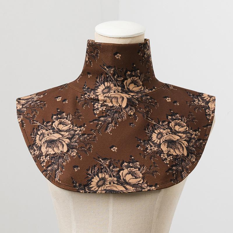 018 Retro German Velvet Bottoming Fake Collar With High Collar Large Size Mother Outfit Temperament Fake Collar