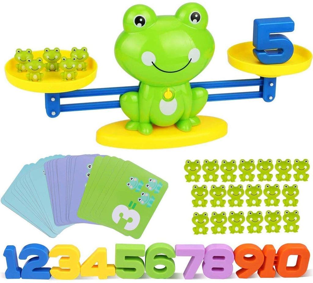 Обучающие весы-балансир Лягушка Баланс Качели Числовой баланс Математическая обучающая доска Карточка Возраст Мальчики Игрушка, Игра, Игрушка, Игра, Игра, Малыш, Дети, 6,