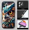 Чехол для телефона ED12 Cartoon Art Owl для iPhone 6 6s 7 8 11 12 13 14 15 XS Pro Max XR X SE Samsung S20 S21 S22 S23 S24 FE Ultra Plus Lite S21S A55
