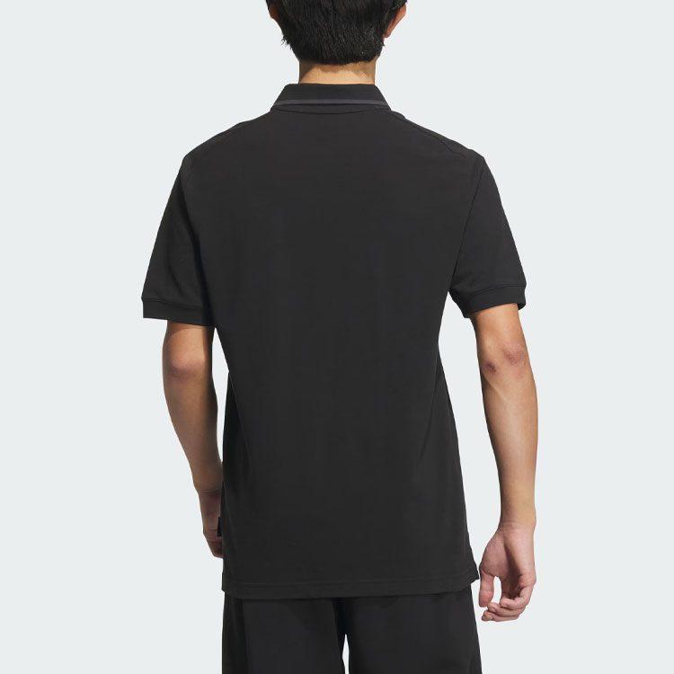 Adidas Wu Ji Collection Polo Shirts Men's Black Polo Collar Moderate Straight Fit IP4914