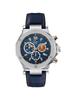 Часы Guess Collection Chronograph Quartz с синим кожаным ремешком X72029G7S из нержавеющей стали Swiss Blue для мужчин, изготовленные в корпусе GC-3,