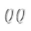 High-quality 925 Silver Earrings, White Twinkle E017 Ring Earrings (Wfgjeqv)