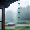 Stylish Outdoor Rain Chain 121.5cm Length With 5 Cups Perfect For Roof Drainage And Landscape improve