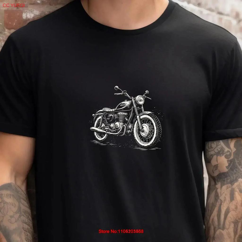 Motorcycle T Shirt B W Trail Biker Soft Cotton Lightweight Perfect For Riders And Enthusiasts Vintage Slightly Vintage