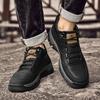 Genuine Leather Men's Shoes Classic Comfortable and Style Outdoor Leisure Street Walking Youth Leisure Quality Shoes Black Gray