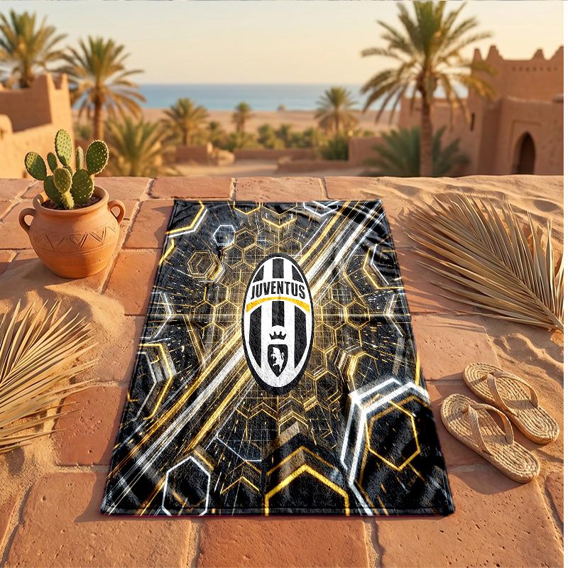 Juventus FC Print Microfiber Beach Towel Quick Dry Absorbent Large Towel For Beach Swimming Travel