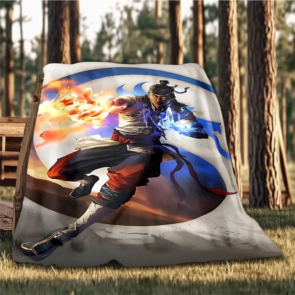 1 шт. Фланелевое одеяло Mortal Kombat для улицы, мягкое, легкое и теплое