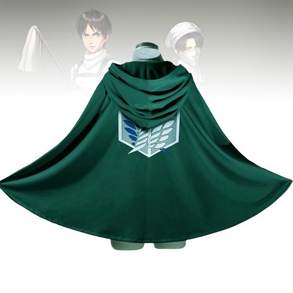 Японская толстовка с капюшоном «Атака Титанов», плащ Shingeki No Kyojin Scouting Legion, костюм для косплея на Хэллоуин, аниме, зеленая накидка для косплея