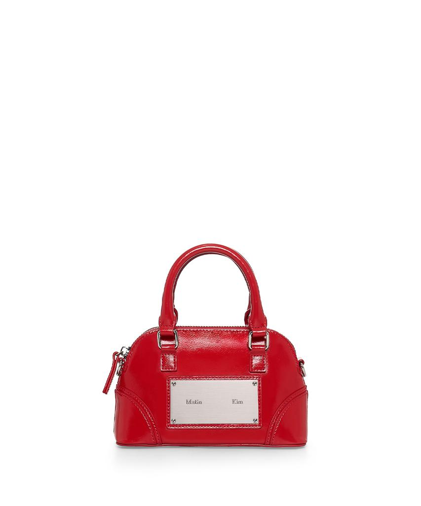 Matin Kim Curve Zip Mini Bag In Red