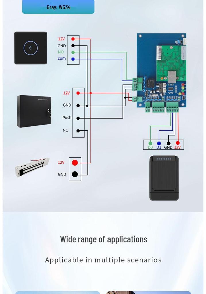 Считыватель карт контроля доступа NFC RFID и считыватель ID/IC Wiegand WG2634