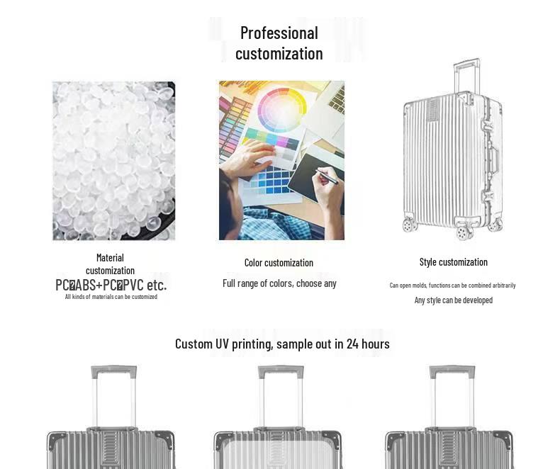 18-inch Lightweight Carry-on Trolley Suitcase with Zipper Lock for Men, Women, and Students