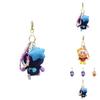 Charming Anpanman Bacteria Plush Toy Keychain With Colorful Star Accessories
