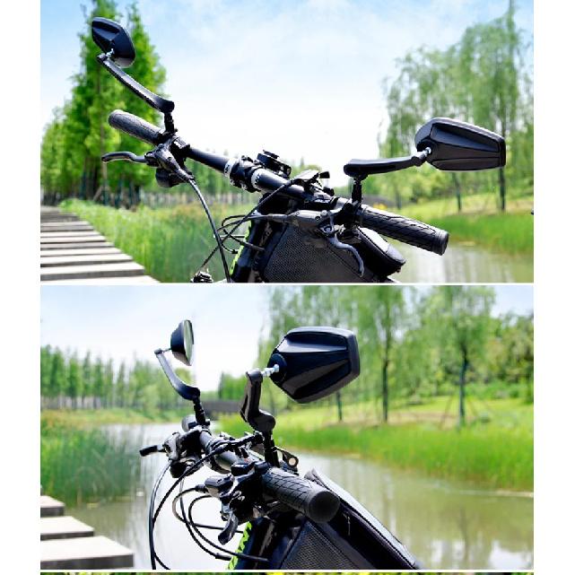 EasyDo Bicycle Rearview Handlebar Mirrors 360 Degree Rotate Cycling Rear View MTB Bike Handle Rearview Mirror