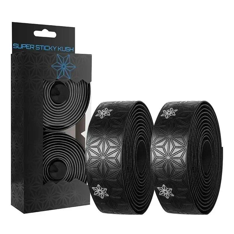 1 Pair Anti-Slip Road Bike Handlebar Tape Pu Shock Handle Bar Tape W/ Bar End Plugs Bicycle Pu Anti-Vibration Wrap Tape Bartape