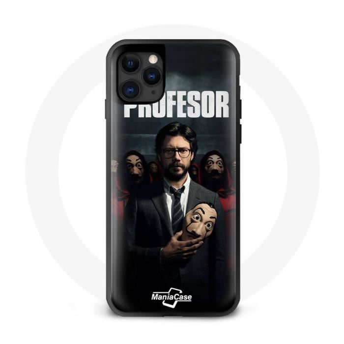 Чехол для iPhone 12 Pro - Бумажный дом - Профессор - Мягкий - Дизайн по мотивам сериала - Черный