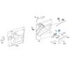 For Replacement Purposes Front Door Handle Trim Made Of ABS Material Practical Replacement Part Wear-resistant Design