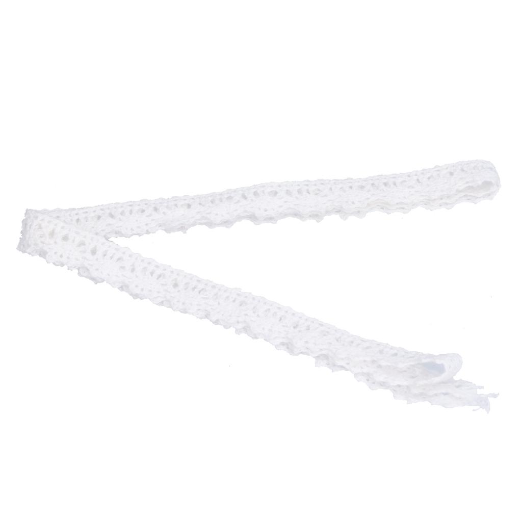 Lace Ribbon Cotton Thread 20 Yards White Decorative Accessories for Clothing Gift Decoration