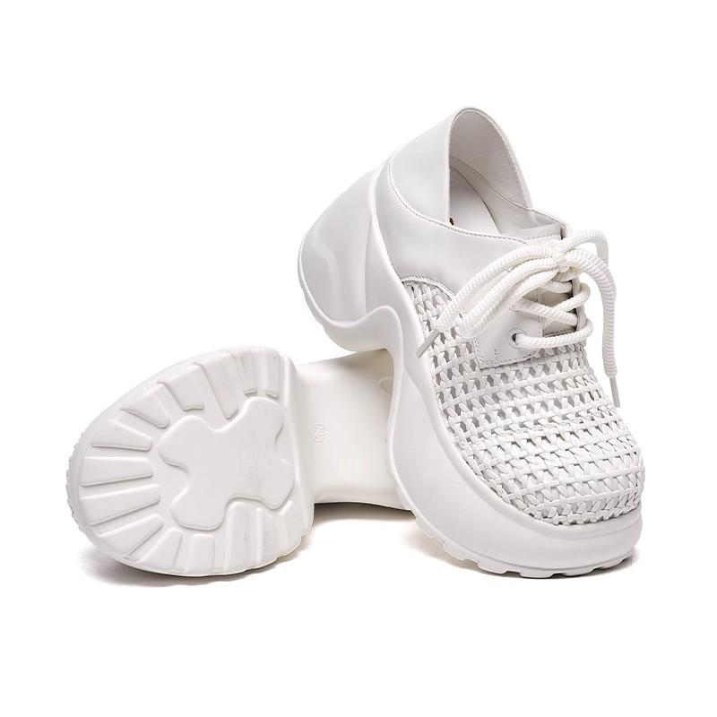 Модная универсальная обувь «папины кроссовки» 2 в 1 для женщин 2025 Новые летние туфли на платформе, с вырезами, дышащие, серебристые, повседневные