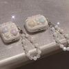 Pearl flower butterfly for AirPods 1 generation apple bluetooth headset case 1/1 generation transparent pro1 generation