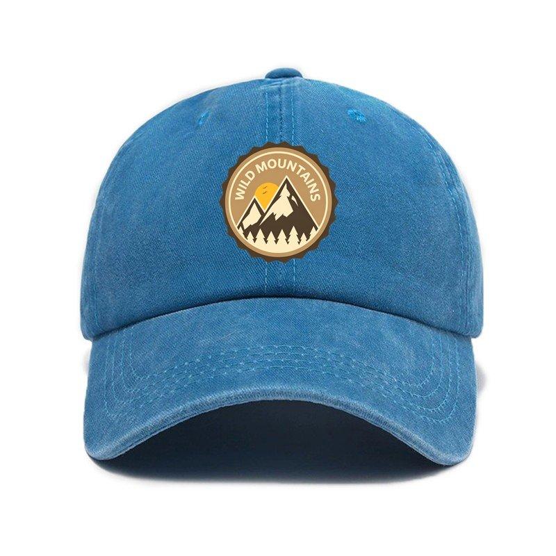 Unisex baseball cap trendy print mountain tree sun pattern daily casual peaked cap versatile outdoor travel hat