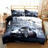 3D Печать Крутая Гоночная Машина Дрифт Машины Комплект Постельного Белья Односпальный Полуторный Двуспальный Кингсайз Комплект Постели Взрослый Мальчики Спальня Мужской Мальчики Подарок