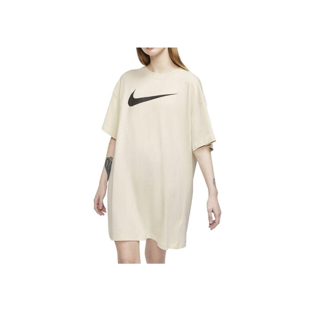 Nike Large Logo T-Shirt Dress Women Dresses Off-White CJ3829-238