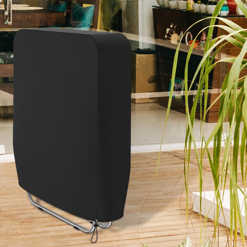 Black Waterproof Folding Chair Cover Outdoor Dustproof UV Protection Storage Bag For Reclining Furniture