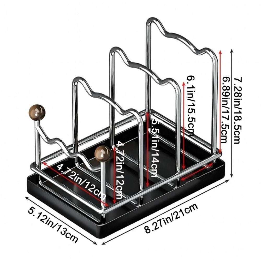 Multi Layer Pot Lid Storage Rack Vertical Cutting Board Holder Chopping Board Organizer  Plates