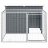Dog House with Run Anthracite 153 x 194 x 110 cm Galvanized Steel