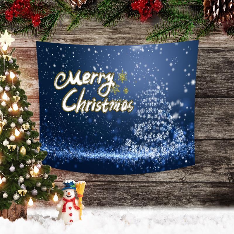 Рождественский гобелен Спальня Гостиная Декор Санта-Клаус праздничное настроение принт настенный фон