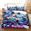 Anime Hatsune Miku Creative Peripherals Duvet Cover Merry Bedding Set Queen King Full Size for Holiday Bedroom Teens Women Gifts