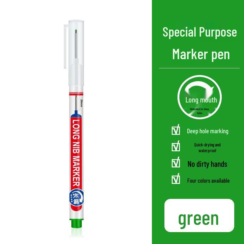 Широко используемый быстросохнущий водостойкий промышленный белый маркер с длинным наконечником
