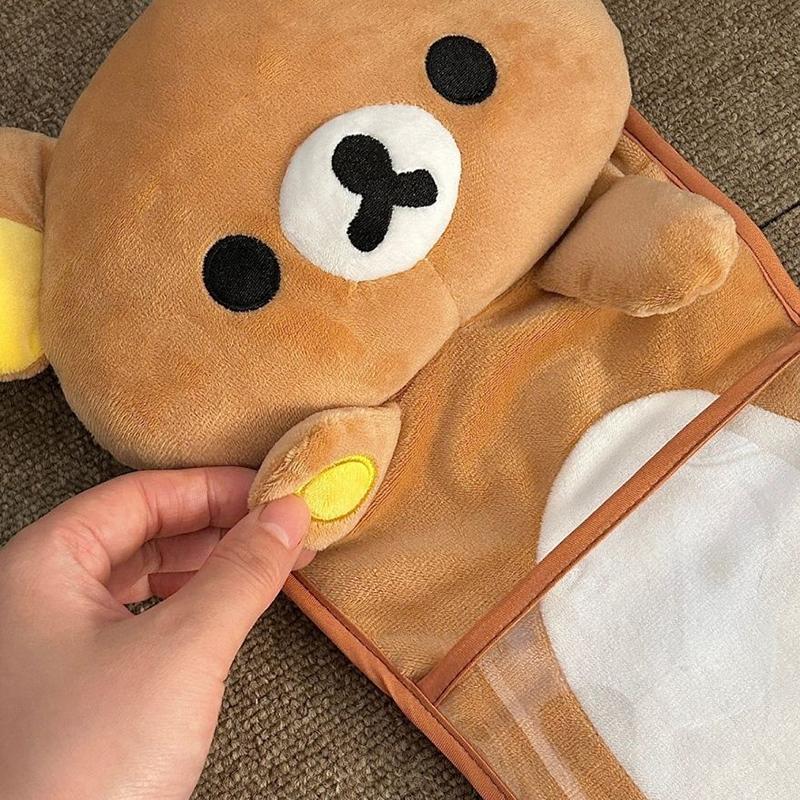 Kawaii Rilakkumas Wall Hanging Storage Bag Cartoon Rilakkumas Bear Door Hanging Bag Large Capacity Sundries Storage Bag Gifts