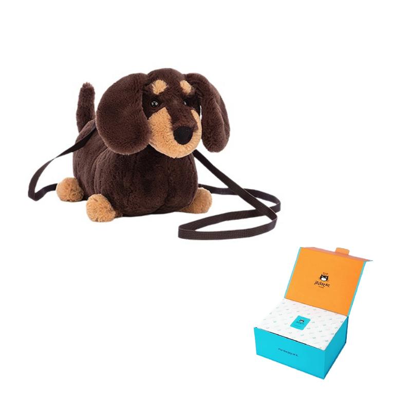 Jellycat Серия 'Собаки' Отто Такса Рюкзак-Кукла Плюшевая Кукла Высота 16 см
