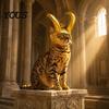 Смешной Шлем-Рог Короны для Кошки, Золотой Головной Убор, с Отверстиями для Ушей, Аксессуары для Костюма Питомца, Косплей для Хэллоуина, Тематических Вечеринок, Фото Реквизит