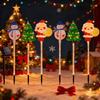 Christmas Tree Lights Solar Stake Lamp Animated LED Lawn Decor Soft Warm Lighting for Garden Path Holiday Display Lights