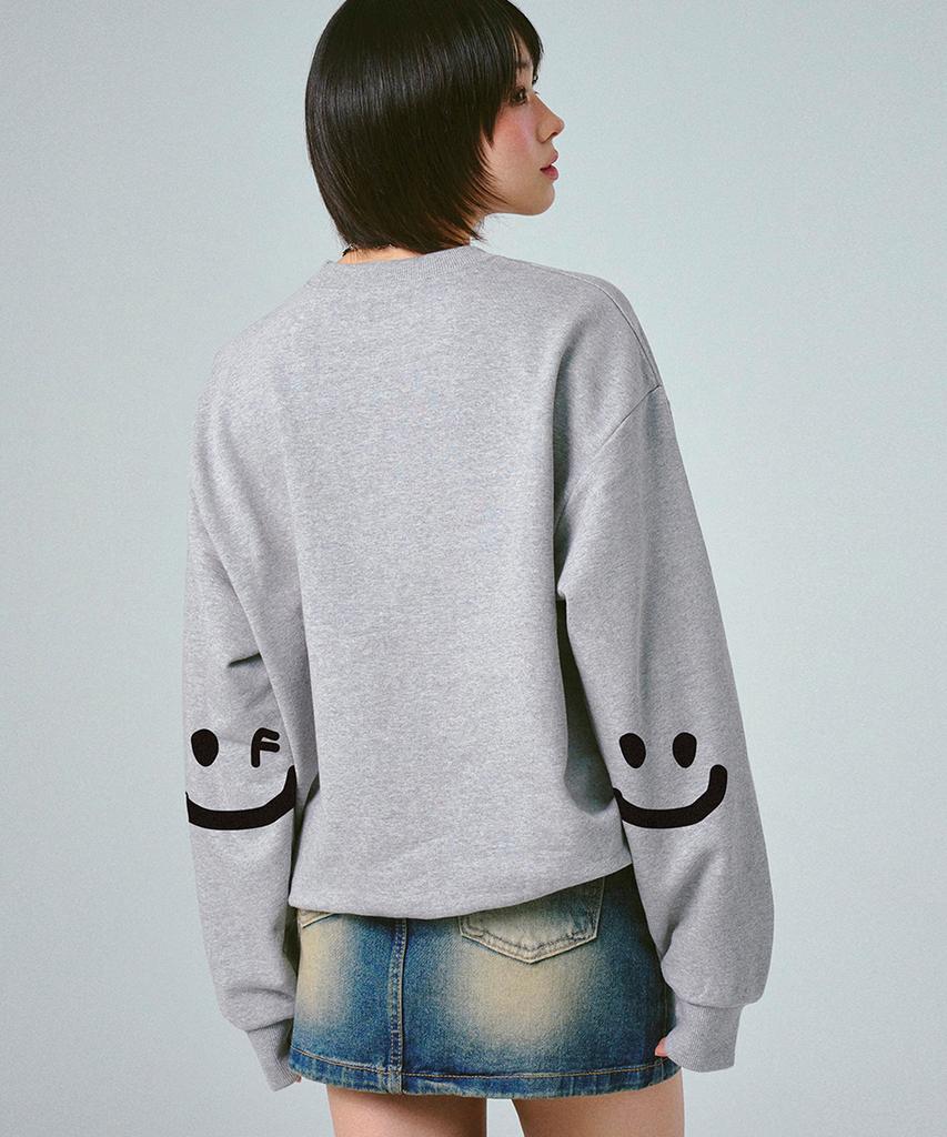 GRAVER [Unisex] Elbow Smile Drawing Sweatshirt_5 Colors