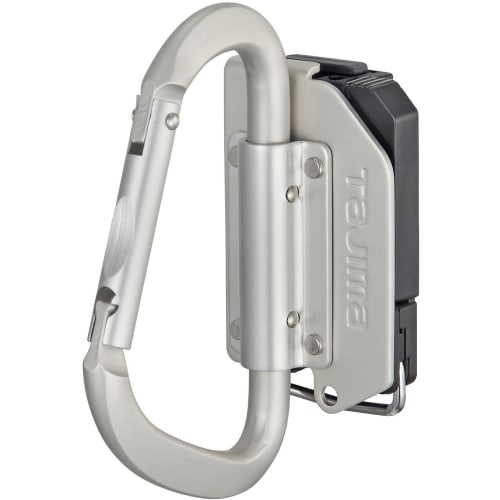 Tajima Safe System Detachable Tool Holder, Lightweight Aluminum, Large Carabiner, SFKHA-CL. Easy to attach and detach. Attaches to your belt later. Ea