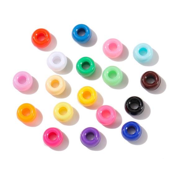 100 шт./набор DIY Акриловые Свободные Бусины Сквозные Ручной Работы Браслеты Ожерелья Изготовление Ювелирных Изделий Красочные Разделительные Бусины Набор Аксессуаров для Рукоделия