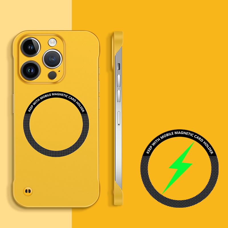 Ультратонкий безрамный роскошный ударопрочный однотонный чехол Magsafe для iPhone 16 15 14 13 12 Pro Max 11 Samsung S24 S23 S22 Ultra