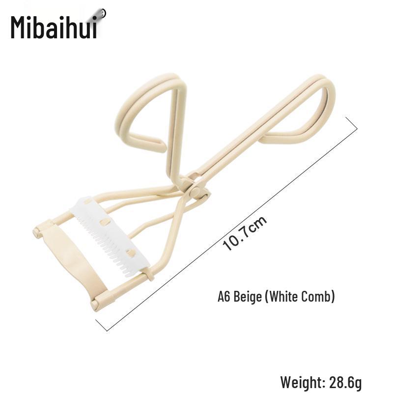 Heart-Shaped Wide-Angle Eyelash Curler with Comb - Makeup Tool for Curling False Lashes