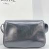 CELINE Винтаж Macadam Triomphe Золотая фурнитура Клапан Одна полуплечевая сумка Кожа Черный Женская Мужская Унисекс